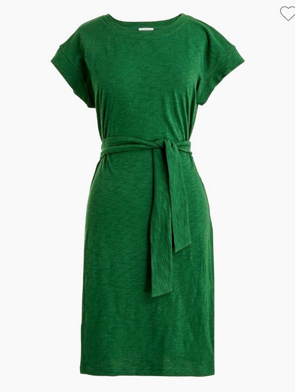 J. Crew Factory Olive Green Mini Dress with Tie Belt